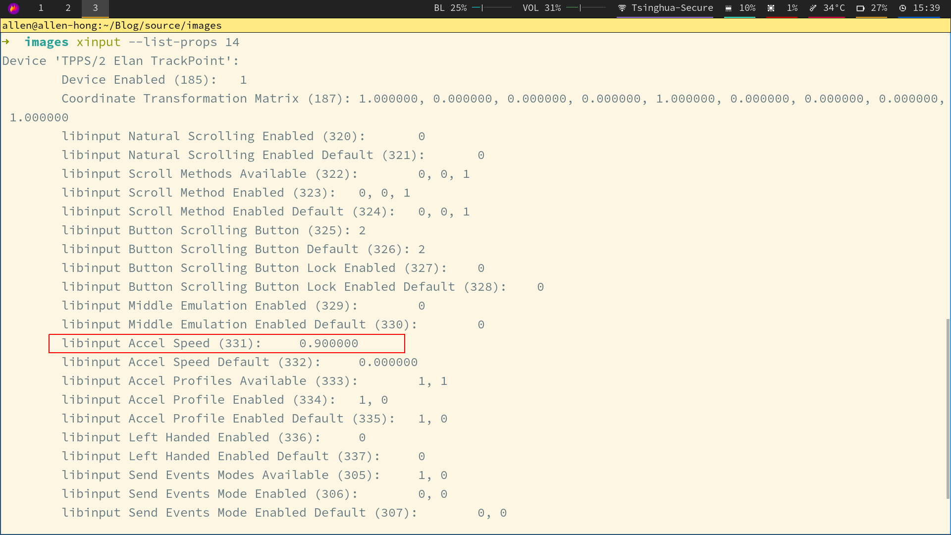 xinput result 2